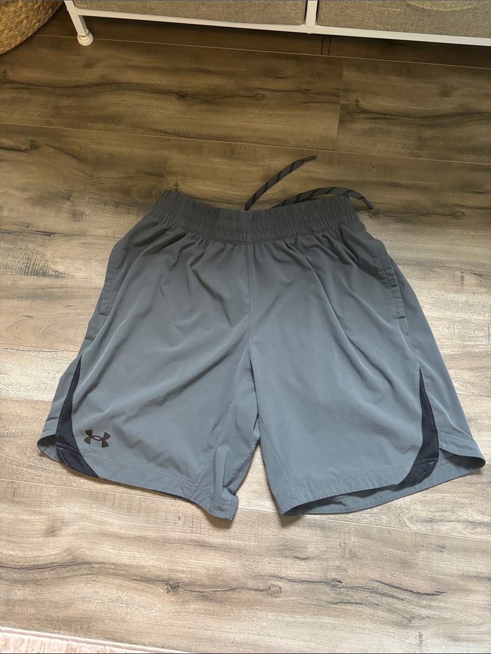 Under Armour Gray Men's Athletic Training Shorts with Black Accents